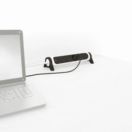 Rallonge multiprise avec bloc rotatif de 4 prises 2P+T Surface , interrupteur et cordon longueur 1,5m - SQES