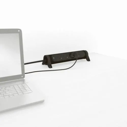 Rallonge multiprise avec bloc rotatif de 4 prises 2P+T Surface , interrupteur et cordon longueur 1,5m - SQES