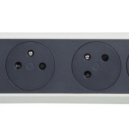 Rallonge multiprise avec bloc rotatif de 5 prises 2P+T Surface , interrupteur et cordon longueur 3m - SQES