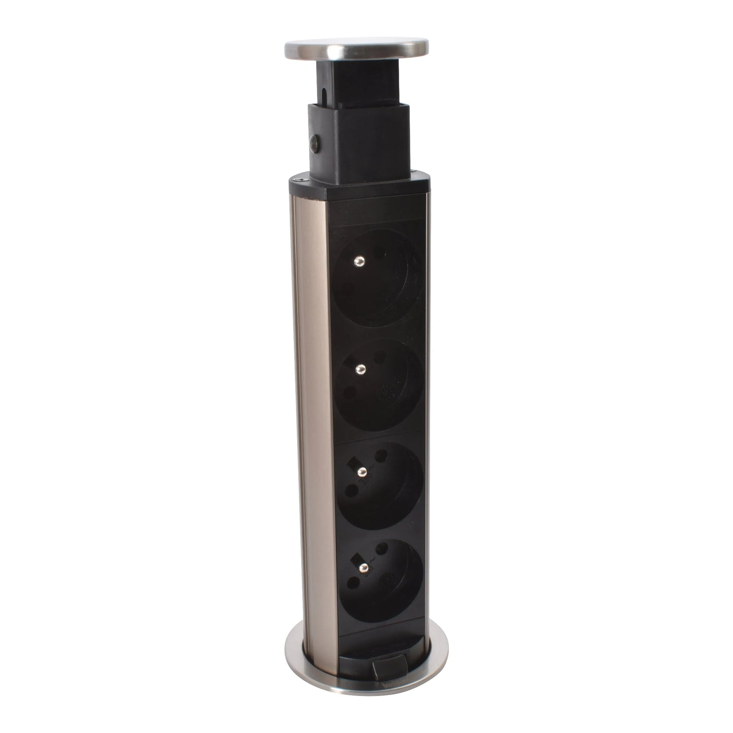 Incara Tower 60 Ø60mm à encastrer dans mobilier avec 4 prises 2P+T avec cordon - SQES