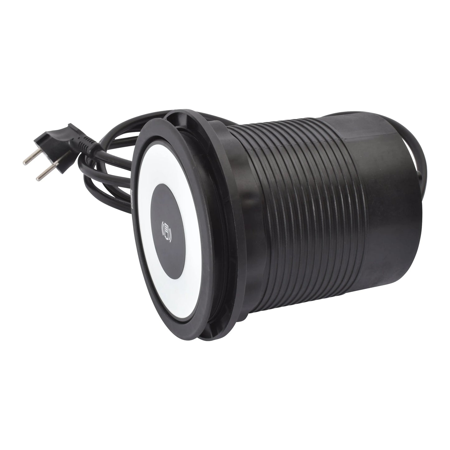 Incara Tower 120 Ø121mm à encastrer dans mobilier avec 4 prises 2P+T, 4 chargeurs USB, sans fils induction et cordon - SQES