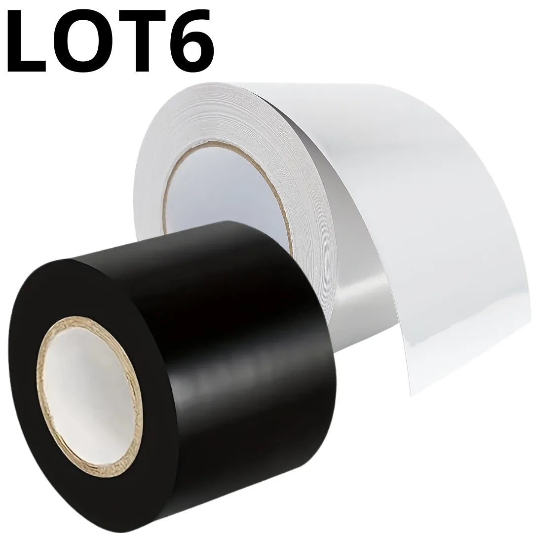 Lot de 3 rubans adhésifs en PVC pour isolation électrique - 75mm x 10m - SQES