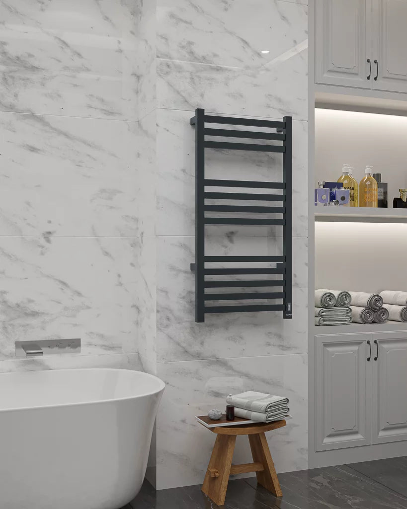 Sèche Serviette Électrique Aluminium 120cm LILY Noir-REF9005