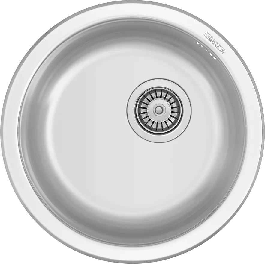 Evier Inox Ø 450 mm - 1 Cuve Ronde Encastrable | Banka Sinks - SQES