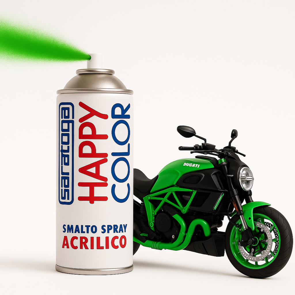 Peinture Spray VERT BOSCO 400ml - Saratoga - Happy Color