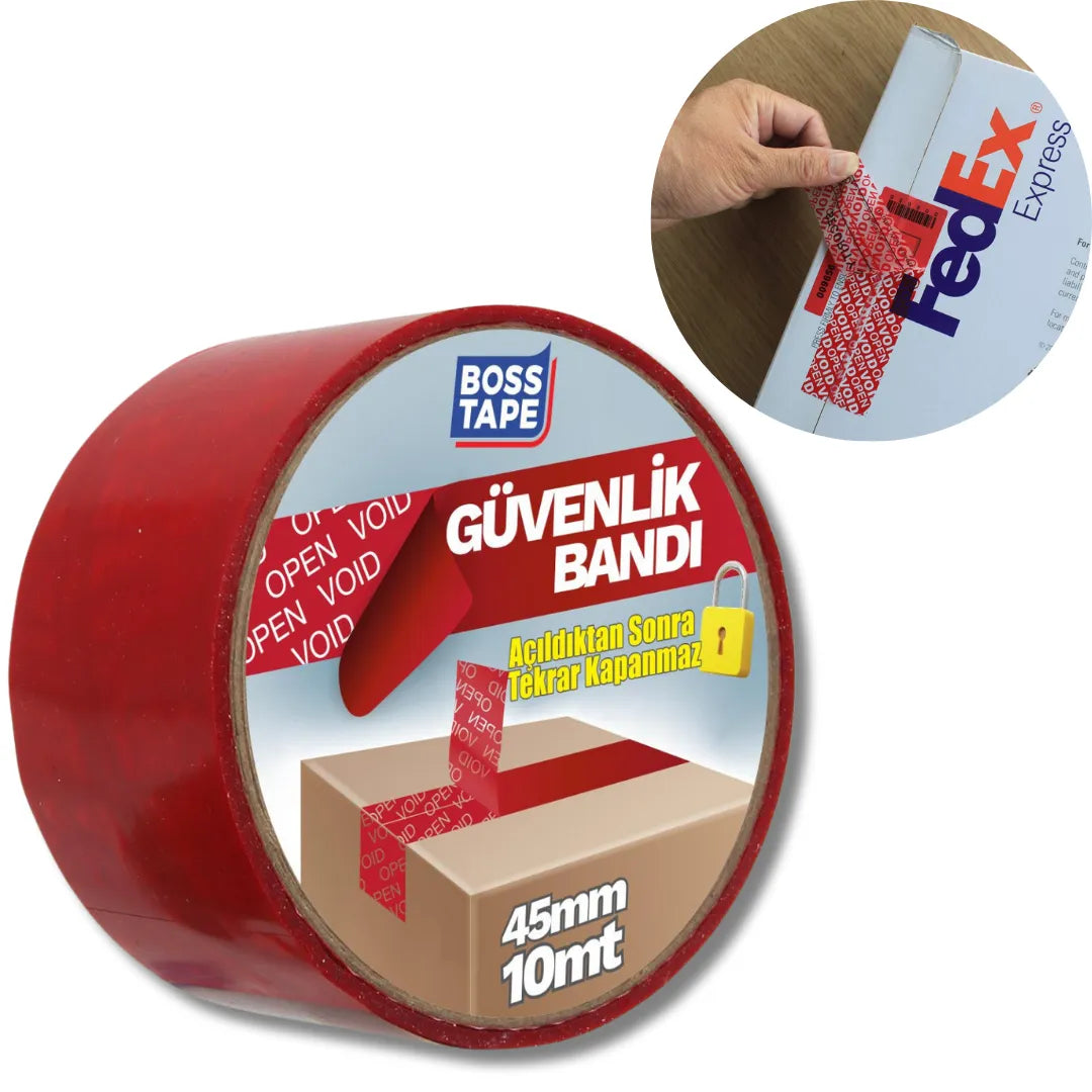Ruban à usage unique OPEN VOID, Adhésif de Sécurité Inviolable ROUGE BOSS TAPE - SQES