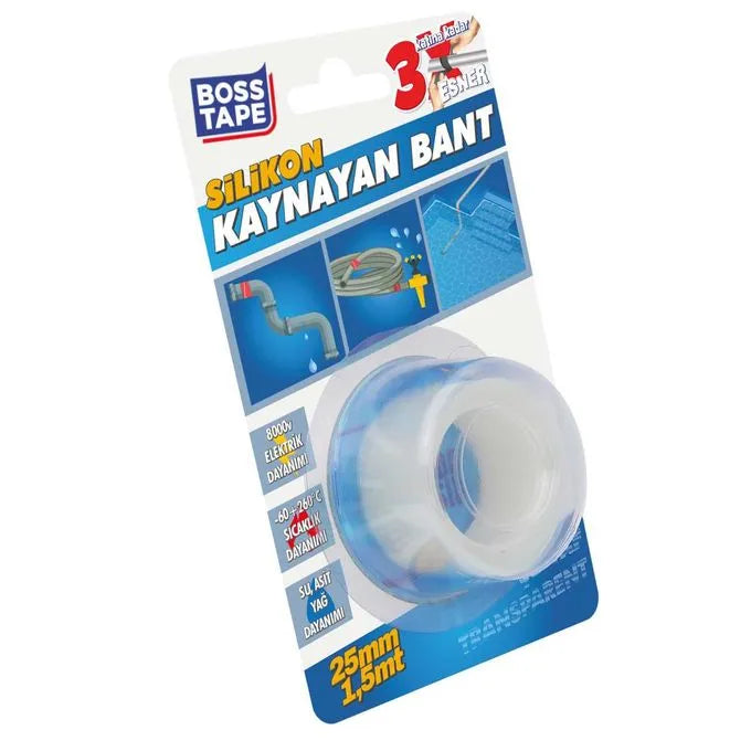 Ruban silicone auto-fusionnant 25 mm 1,5 mt - Boss Tape - SQES