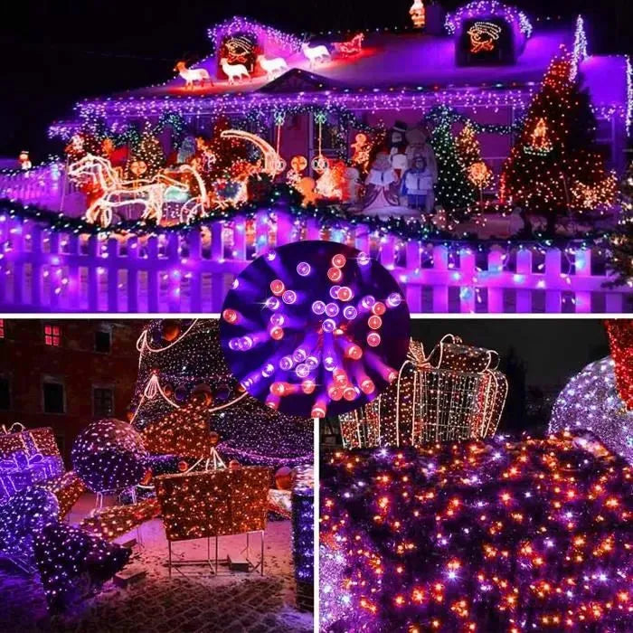 Guirlande lumineuse décoratif - Kit 100 LED Violet - 10M Mauve - SQES