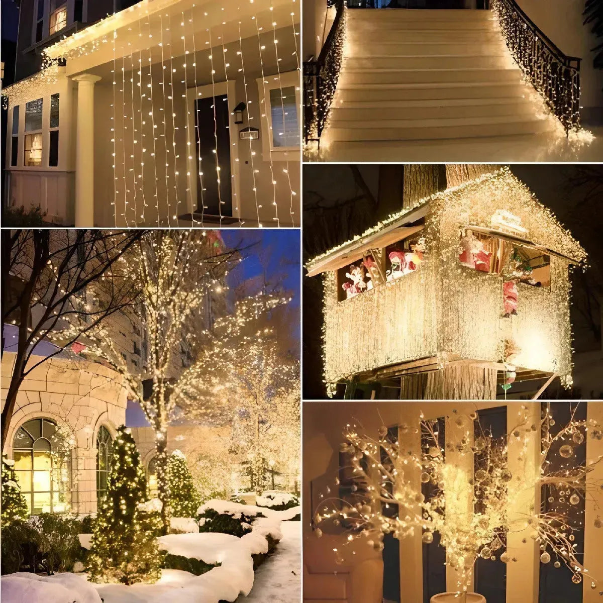 Guirlande De Fête Lumineuse Décorative - 20 M - Jaune - SQES