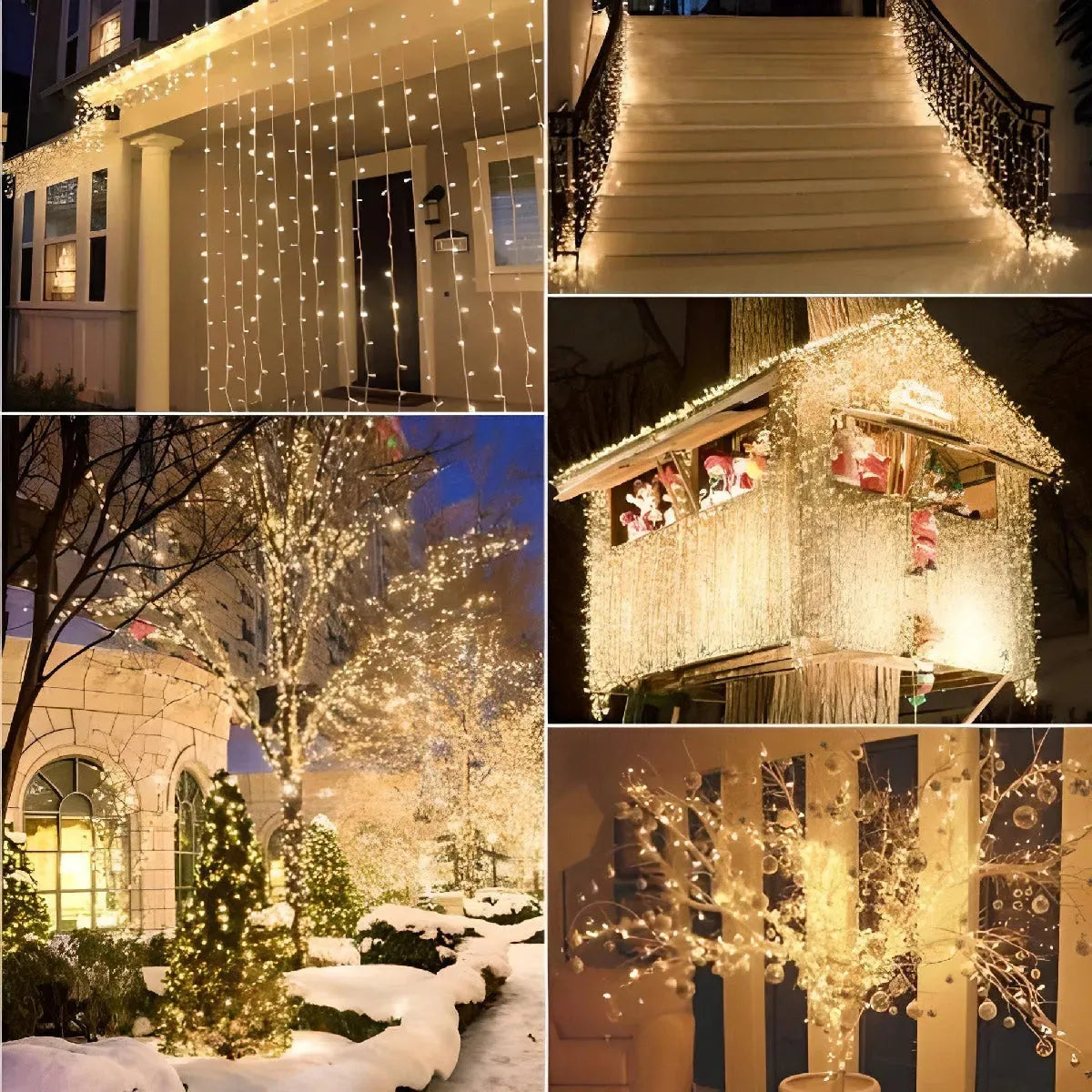 Guirlande De Fête Lumineuse Décorative - 20 M - Jaune - SQES