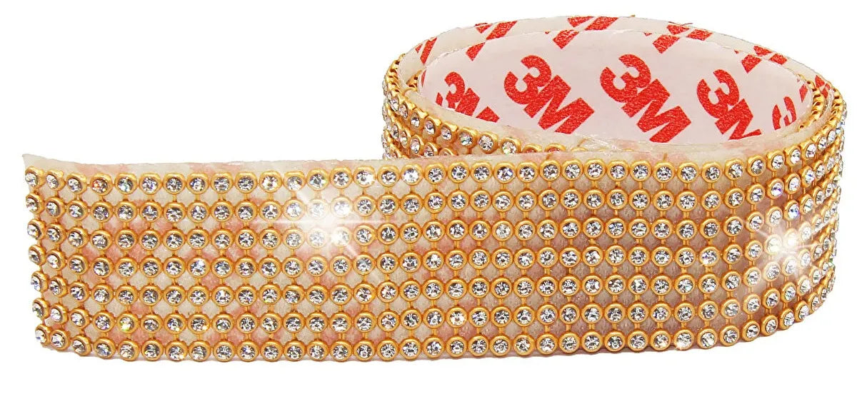 BOSS TAPE 3M Ruban de strass adhésif GOLD 24mmx400mm - SQES