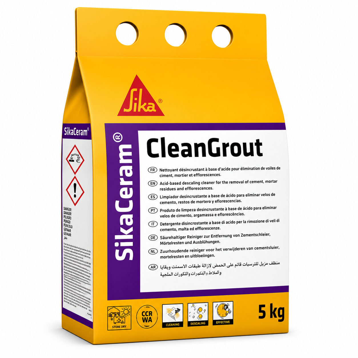 SikaCeram® CleanGrout Jasmine — Mortier Jointoiement Hydrofuge Anti-Moisissures 5kg – SIKA