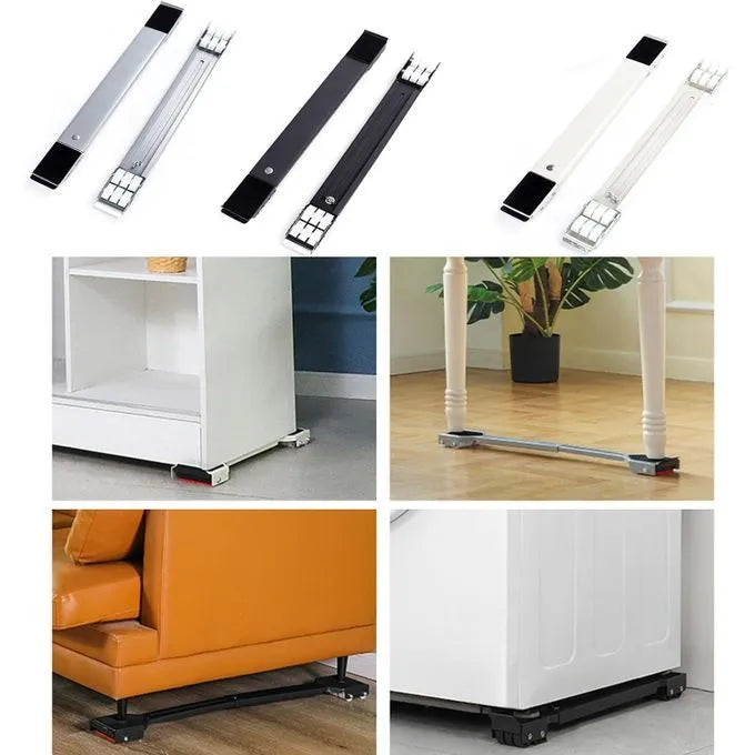 Support Extensible Mobile - Extensible - Réglable Avec Frein pour machine à laver ou le réfrigérateur - 70cm - SQES