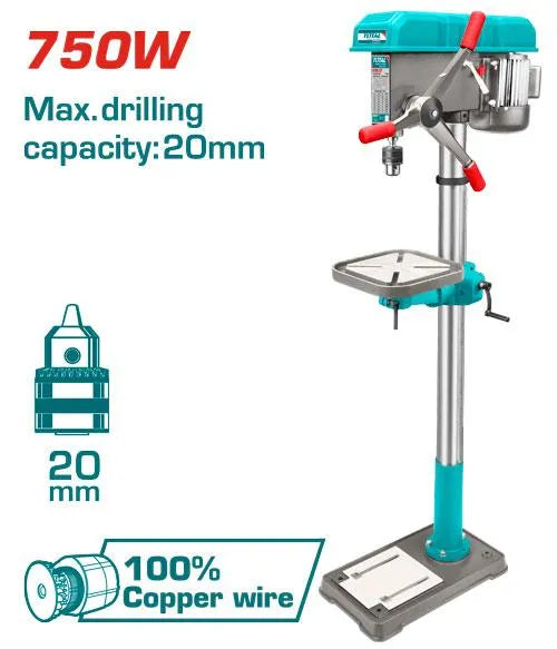 Perceuse à colonne - Outils d'établi - 750W - 20MM - SQES