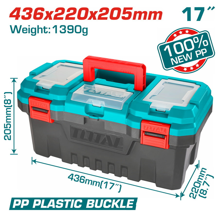Boite a outils - caisse de rangement plastique - 17" - 43.6cm - SQES