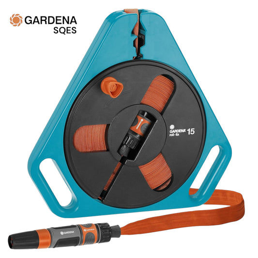 Tuyau Plat Textile Classic 15mm en Bottier-Enrouleur GARDENA