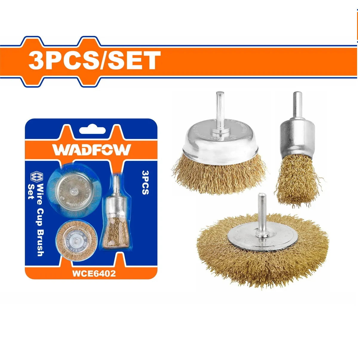 Brosses Métalliques a tige - Jeu de 3 ou 5 pcs - SQES