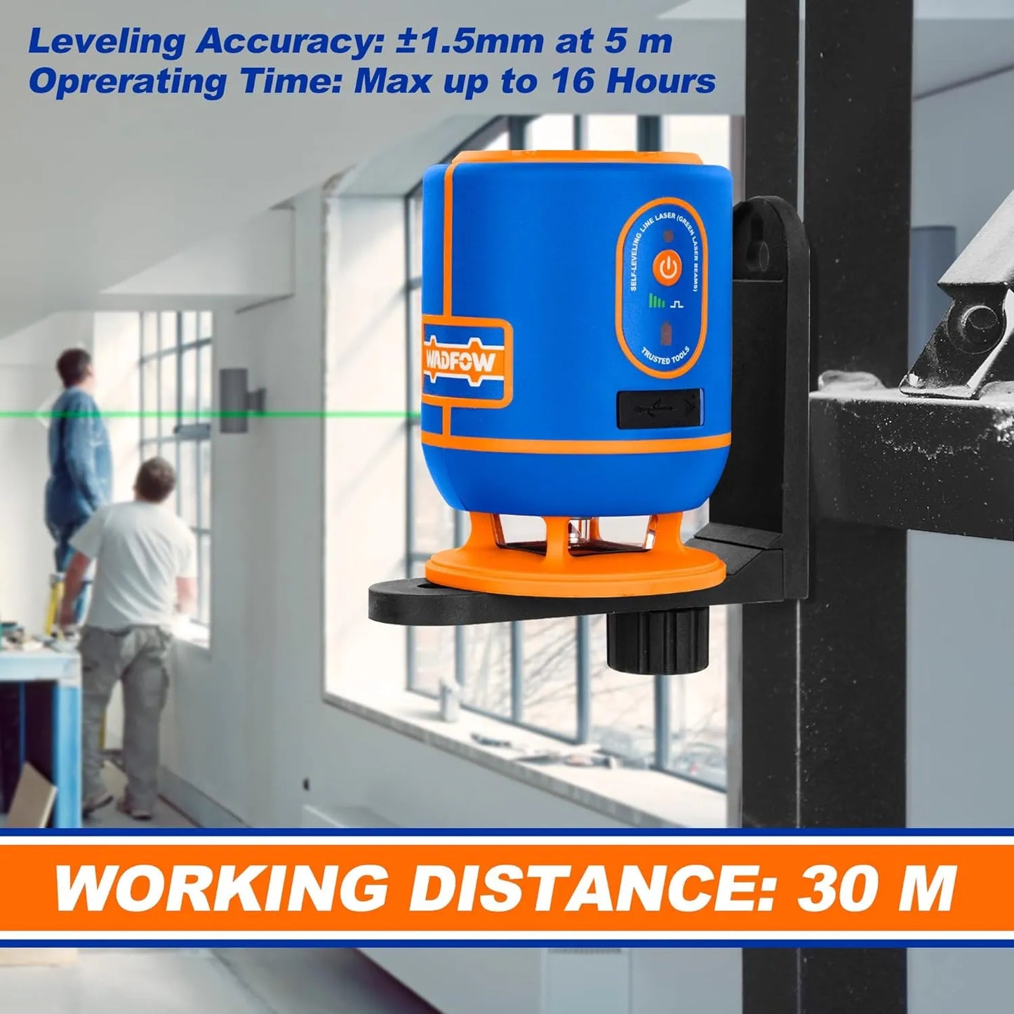 NIVEAU LASER 30M 4 LIGNES - SQES