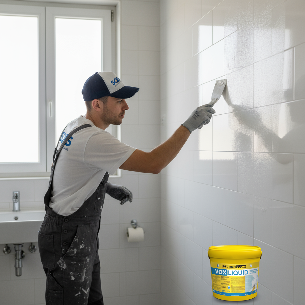 Application VOX LIQUID sur carrelage par expert SQES