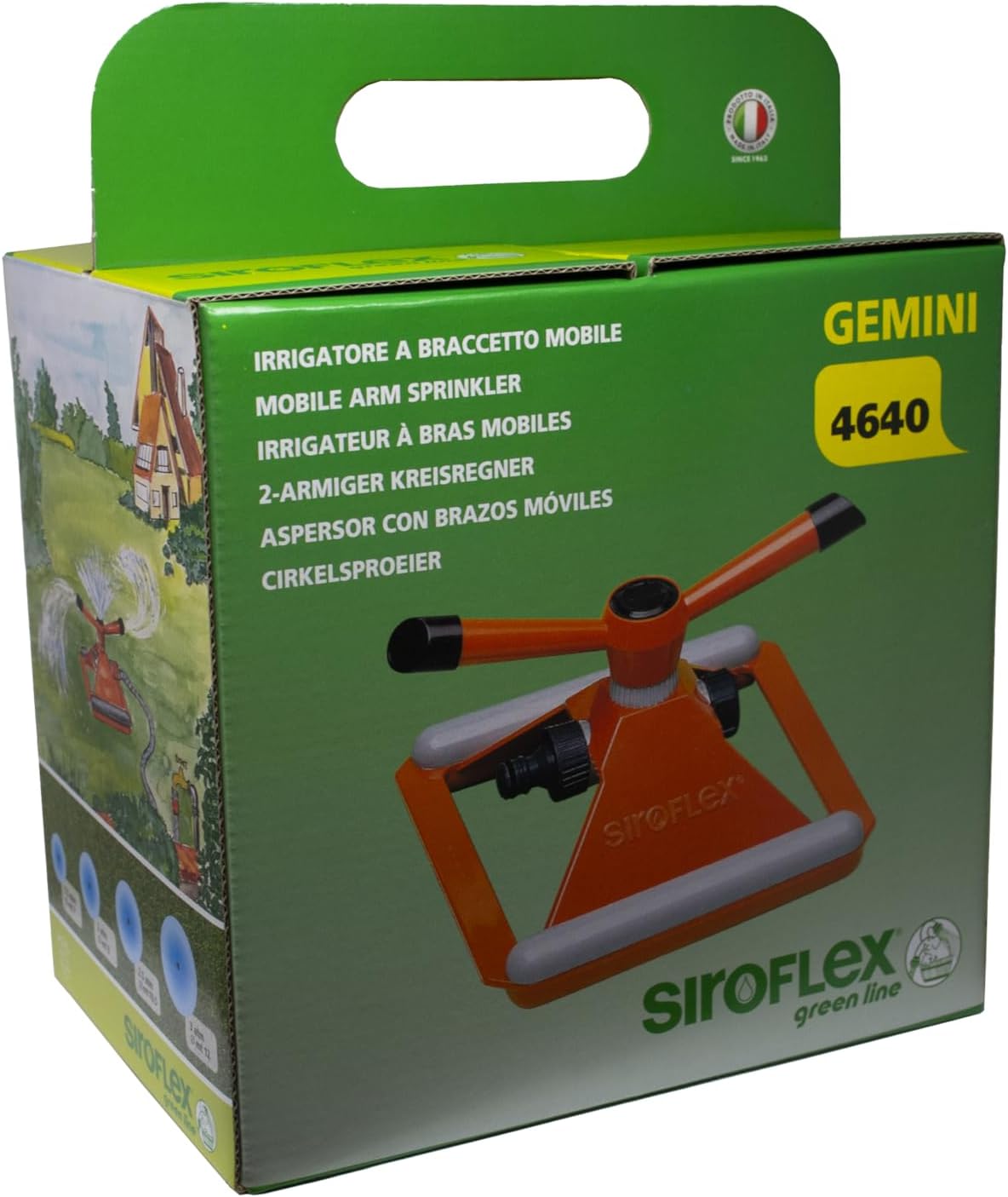 Siroflex 4640/S Arroseur Automatique Gemini 2 Bras - Rotatif Professionnel Made in Italy