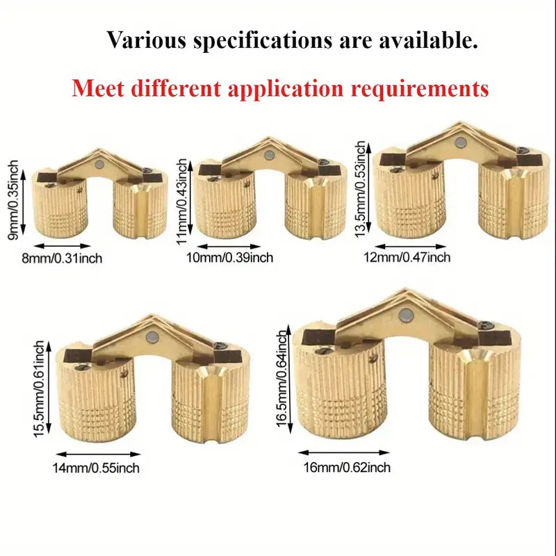 Charnières de meubles Cylindriques invisible 14mm