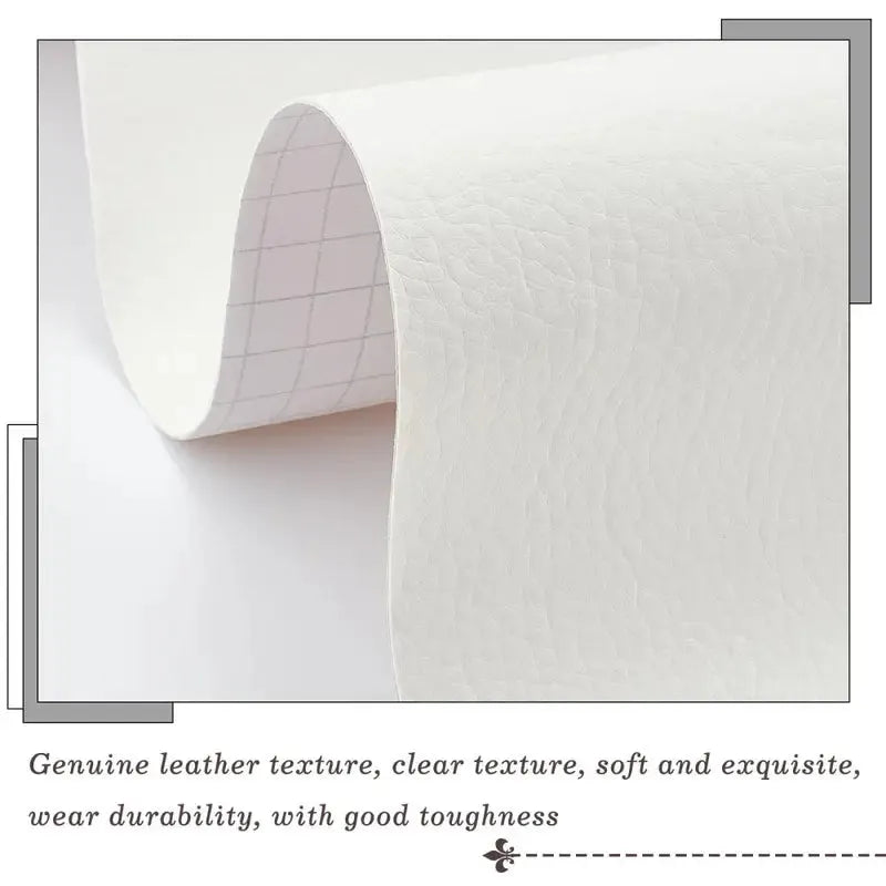 BOSS TAPE Patch auto adhésif en cuir 100mmx1.5m Blanc - SQES