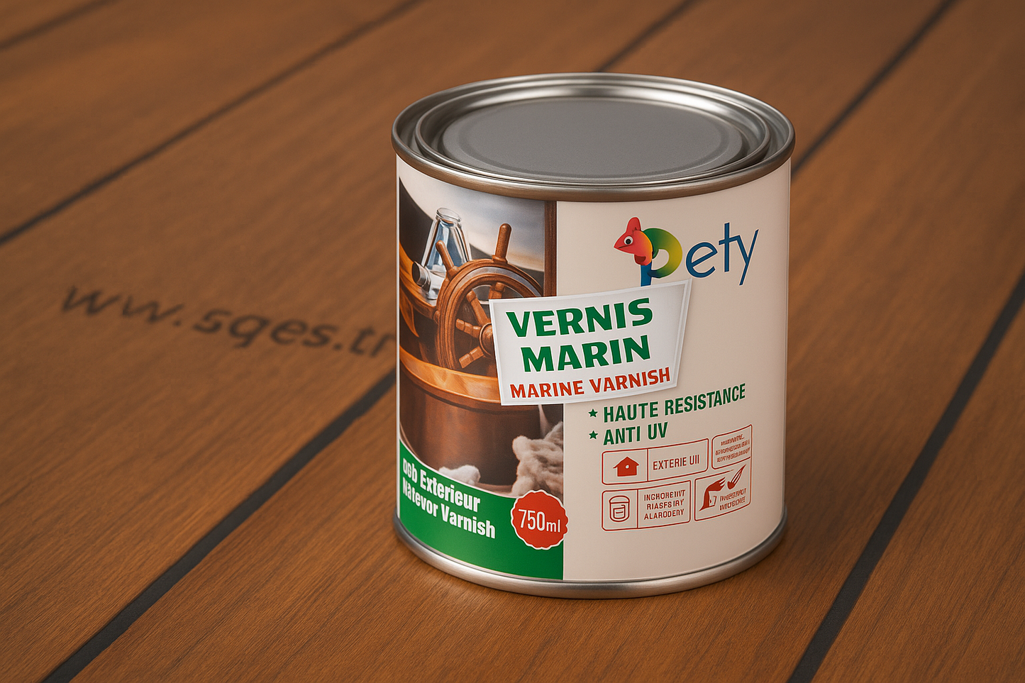 Boîte Vernis Marin 750ml - fond bois marine avec www.sqes.tn