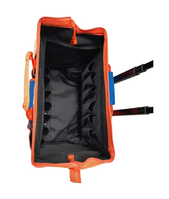 WADFOW Sac à Outils à Roulettes WTGR102 - 23 Poches - Capacité 20kg - Bleu