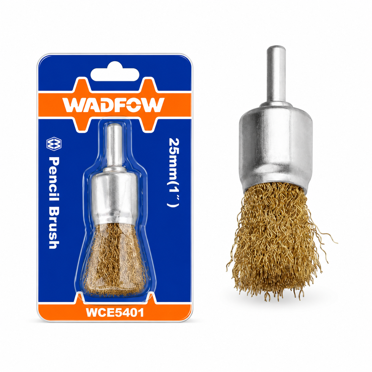 Brosse Métallique Pinceau 25 mm WADFOW WCE5401 — Dérouillage Nettoyage Soudures Perceuse | SQES Tunisie