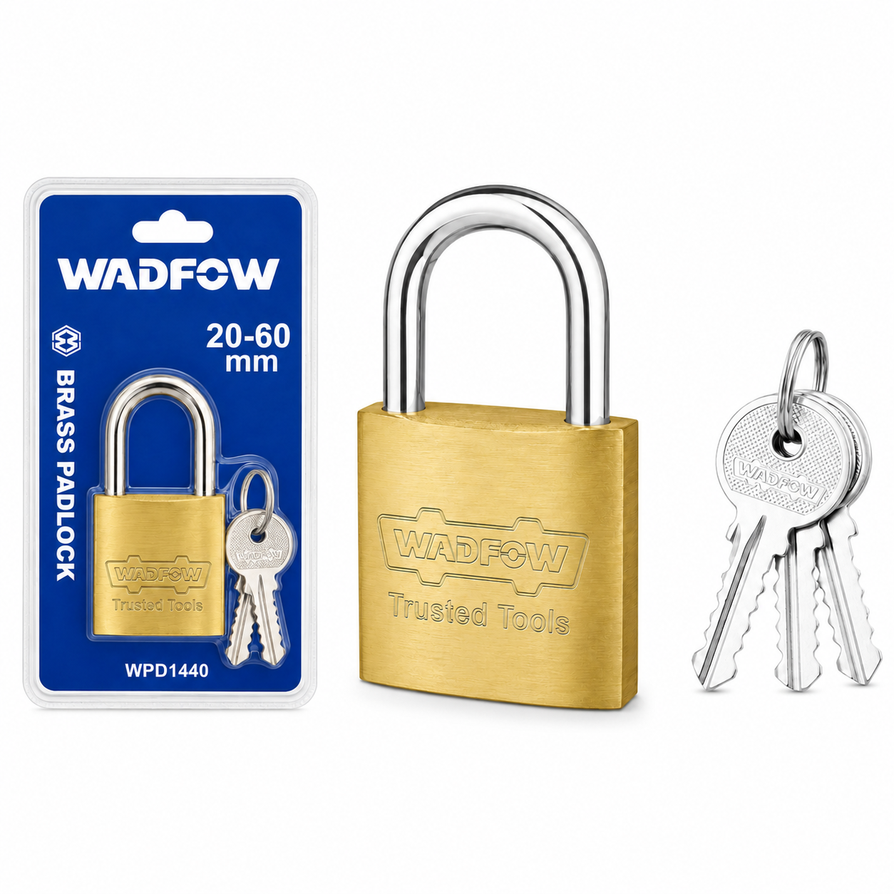 Cadenas Laiton WADFOW 20 à 60 mm — Corps Laiton Anti-Corrosion Sécurité | SQES Tunisie