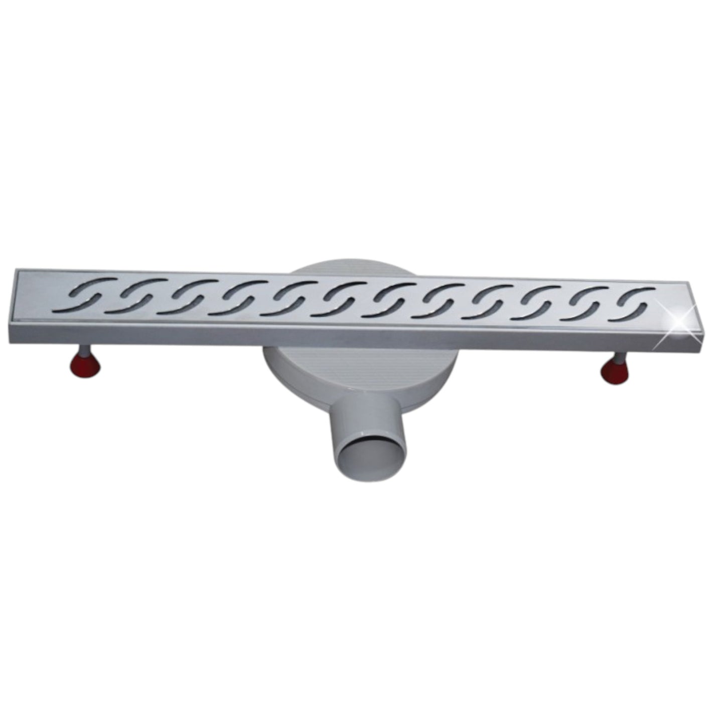 Caniveau de douche SLIM MISTRAL EJIM en acier inoxydable – finition mistral design dynamique, disponible en 30, 40, 60 et 70 cm pour douche à l'italienne