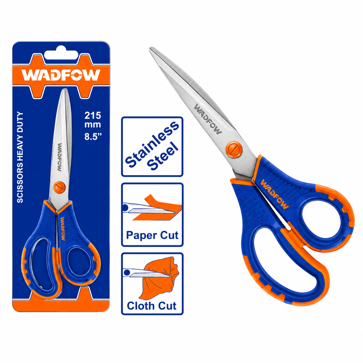 Ciseau Inox 215 mm WADFOW WSX1601 — Acier Inoxydable Maçonnerie Chantier | SQES Tunisie