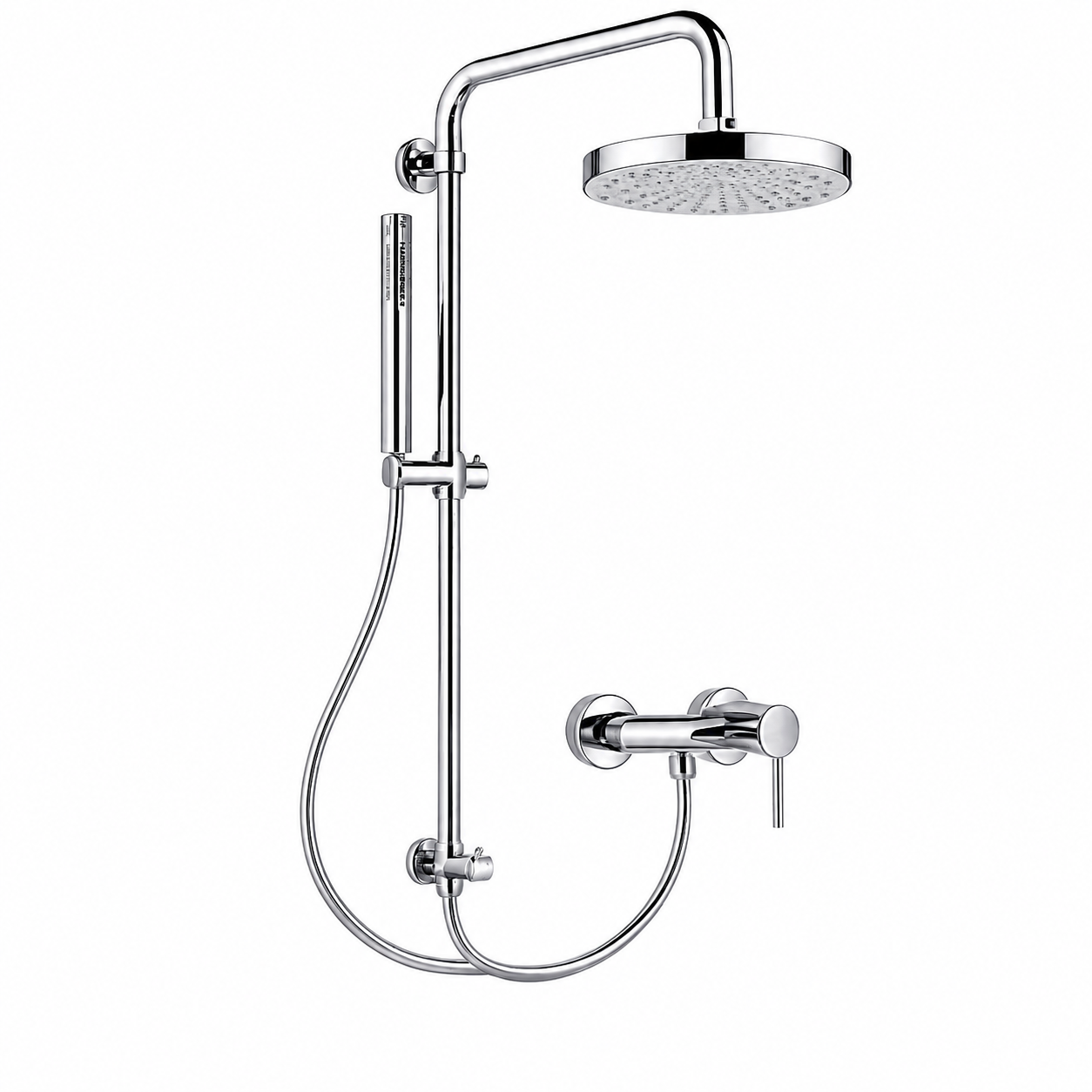 Colonne de Douche avec Inverseur SOPAL Série Bizerte 1087A04 — Tube Laiton Ø24mm Douchette Ø200mm Garantie 5 Ans Chromé | SQES Tunisie