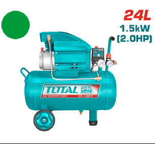 Compresseur à Air TOTAL TC2202461E 24L 1.5kW 2HP 8bar Pompe Huile 2850tr/min 1000h Garanti — SQES Tunisie