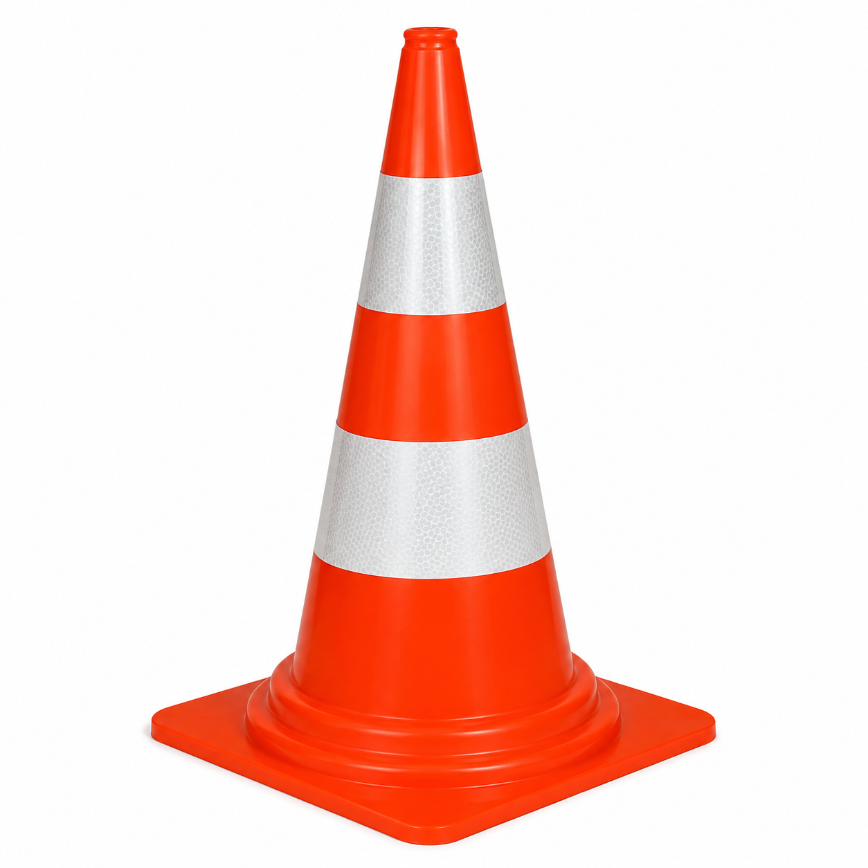 Cône de Signalisation PVC CEG – Modèles R23/32 et R30/50 – Balisage Chantier Délimitation Zone | SQES Tunisie