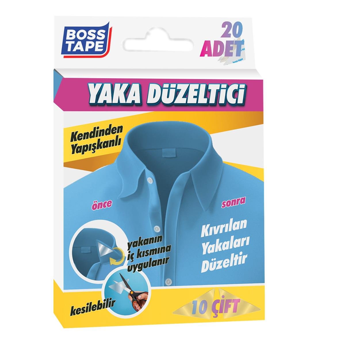 Correcteur de col Boss Tape – maintien parfait pour chemises et polos, prix abordable chez SQES Tunisie