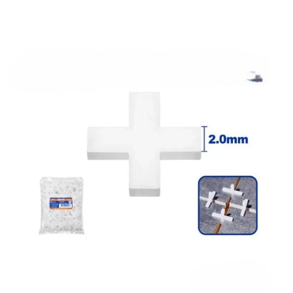Croisillons Carrelage 2 mm WADFOW WXZ1002 — Sachet 100 pcs, Espacement Joint Pose Carrelage | SQES Tunisie