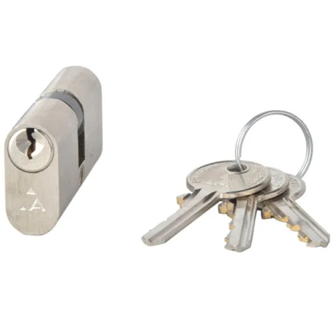 Cylindre Ovale en Laiton 6 cm – Canon porte aluminium - 3 Clés - SQES