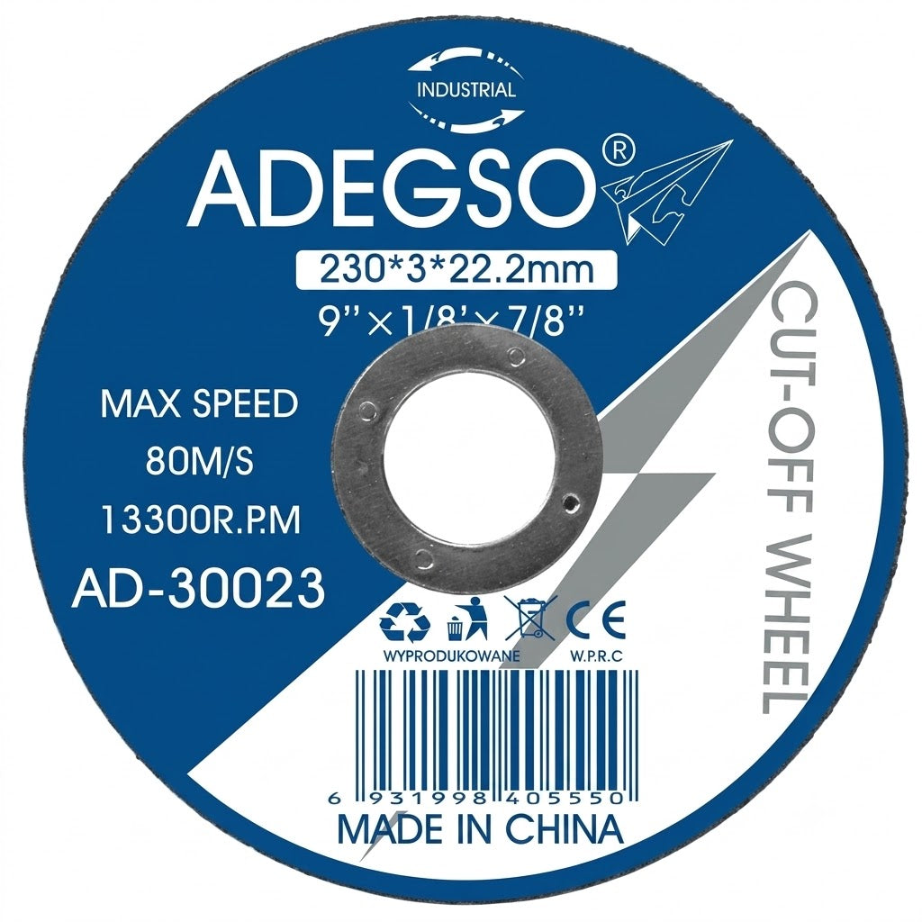 Disque de coupe inox 125 mm ADEGSO AD-30016 — Disque abrasif 125 × 1,2 × 22 mm pour meuleuse compatible | SQES Tunisie