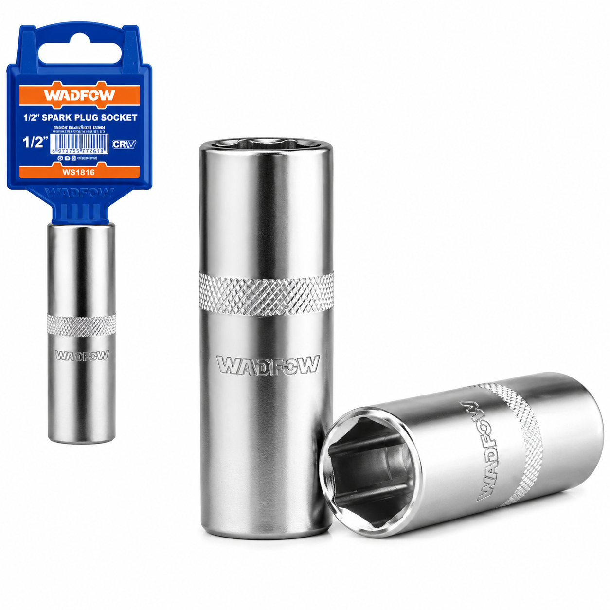 Douille 1/2" pour Bougie 16 mm WADFOW WCS4221 — Acier Cr-V, Mécanique Auto | SQES Tunisie
