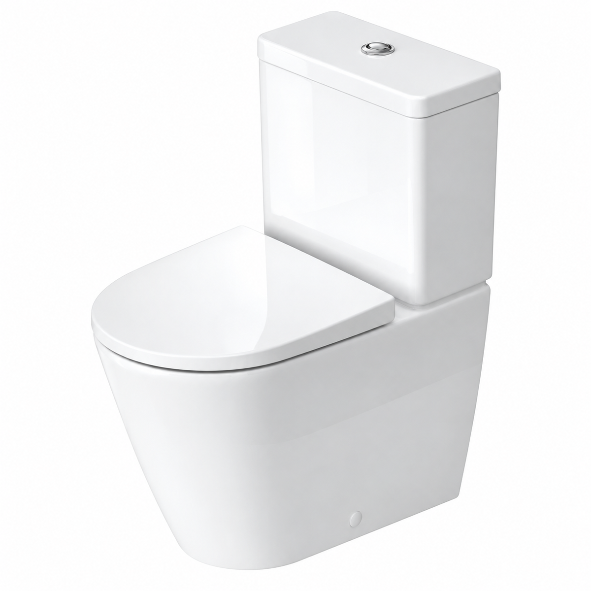 Cuvette WC sur pied DURAVIT D-Neo blanche Rimless 65 cm sans réservoir.