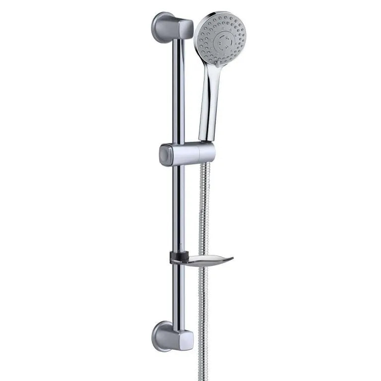 Ensemble Combiné barre de douche, Douchette, Flexible, Porte-Savon - SQES