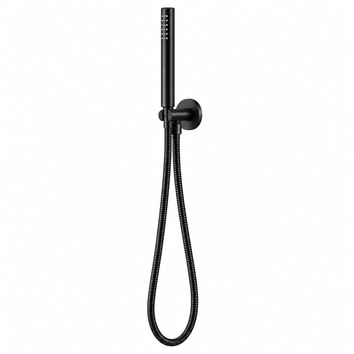 Ensemble douche OIOLI MICRO WESD005/08 finition noire douchette fine flexible installation murale salle de bain contemporaine | SQES Tunisie