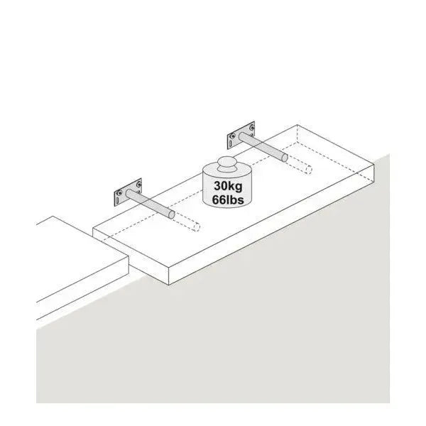 Étagère Murale à fixations invisibles - Tablette flottante CHENE BLANCHI - SQES