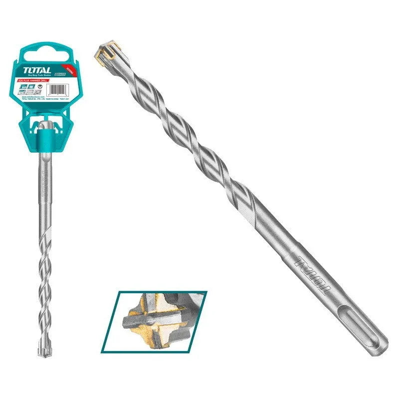 Foret béton SDS+ TOTAL TAC311001 Ø10mm 110mm – carbure de tungstène, compatible perforateurs SDS+, béton pierre maçonnerie