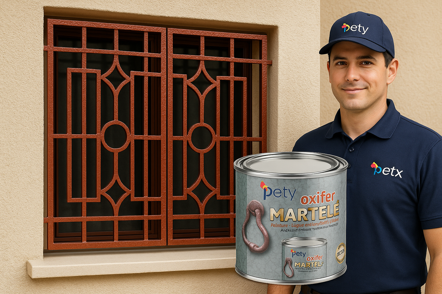 Grilles de fenêtre - protection et esthétique cuivre rouge