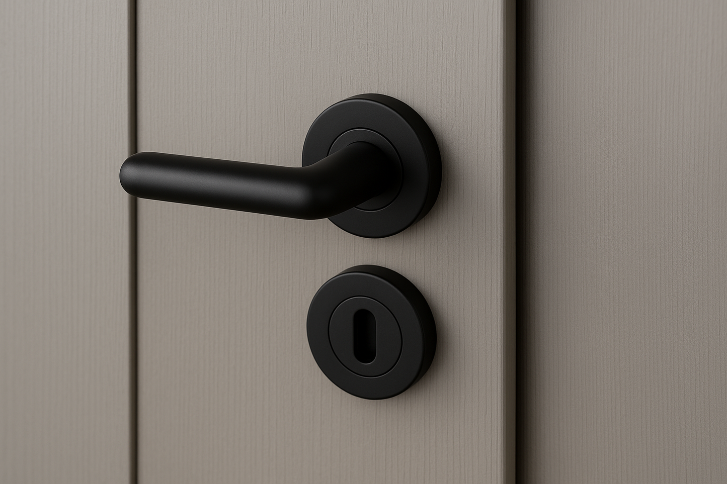 Gros plan poignée Capri noire