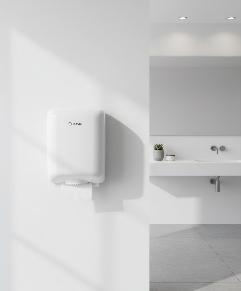 Distributeur LOSDI ELEGANCE blanc en situation