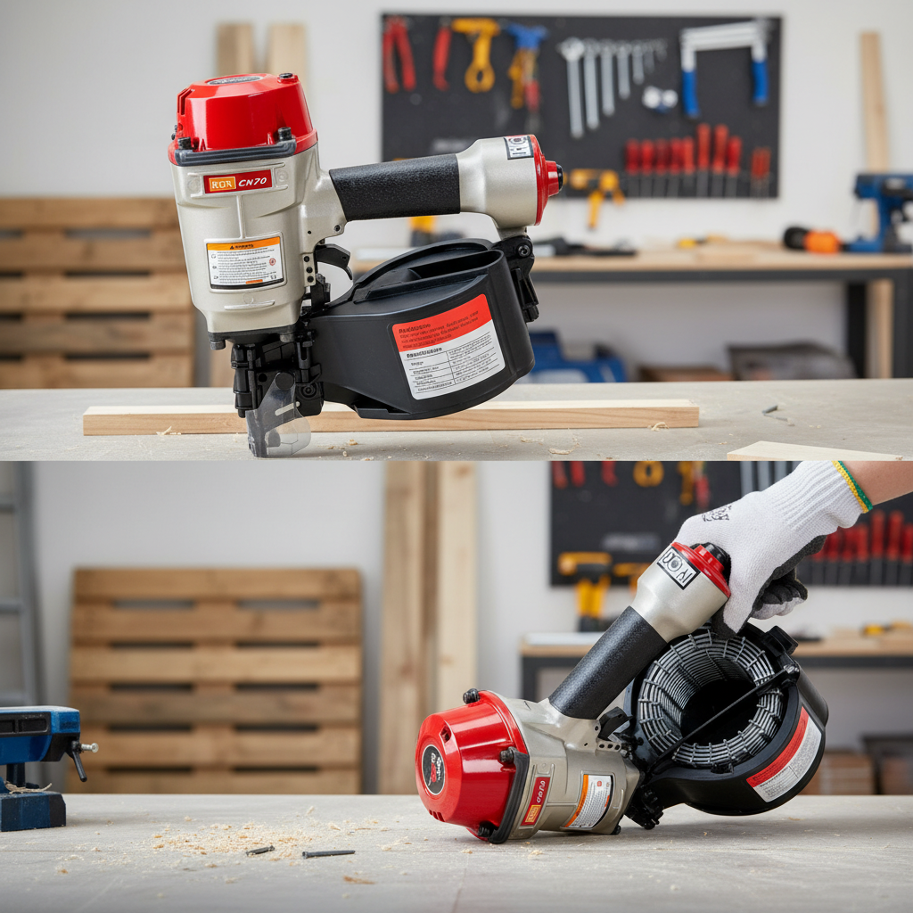 Cloueuse RGN CN70 en situation professionnelle - Chantier construction