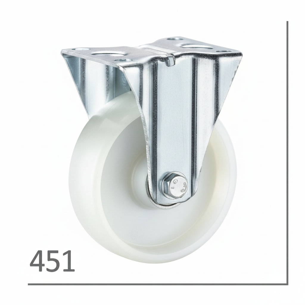 ROUE NYLON INDUSTRIEL FIXE 80 BLANC R451080